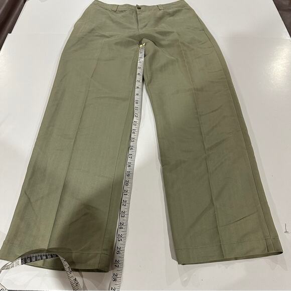 Vintage Caribbean Joe Olive‎ Green Mid Rise Straight Leg Pants Size 8 - Picture 9 of 9